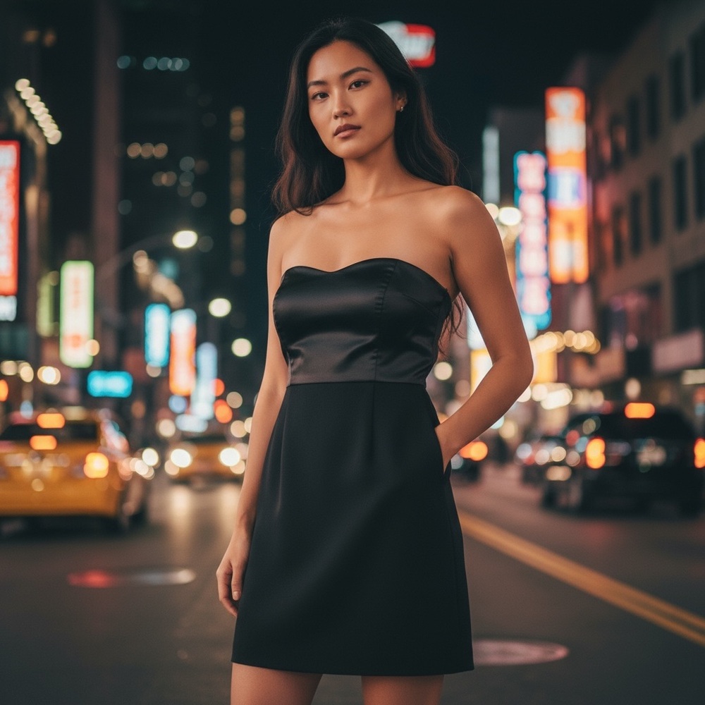 GAP Black Strapless Mini Dress